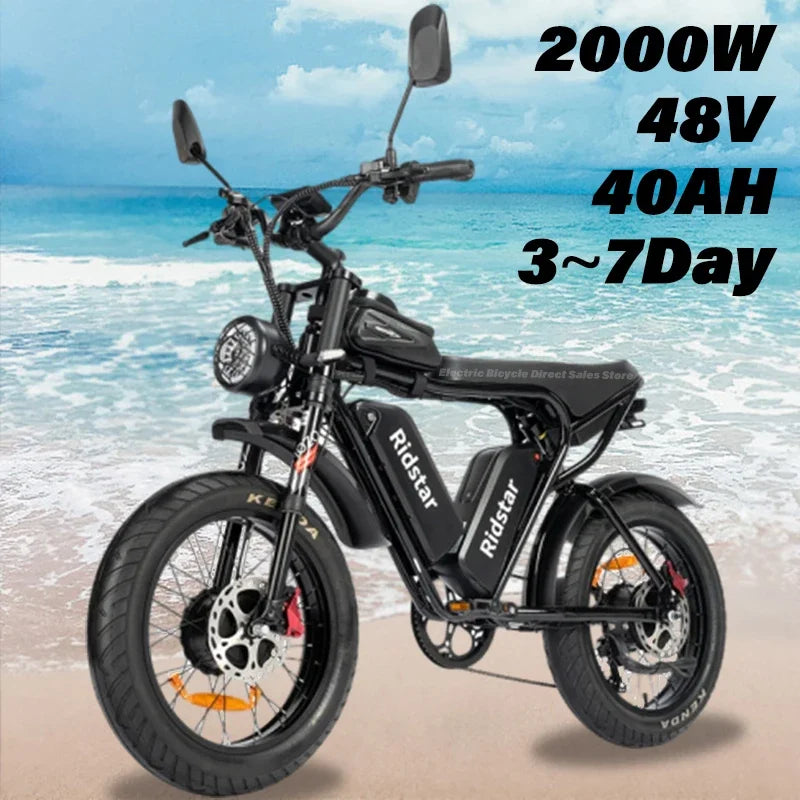 Electric Mountain Bike with 40AH Battery & 60KM/H Speed