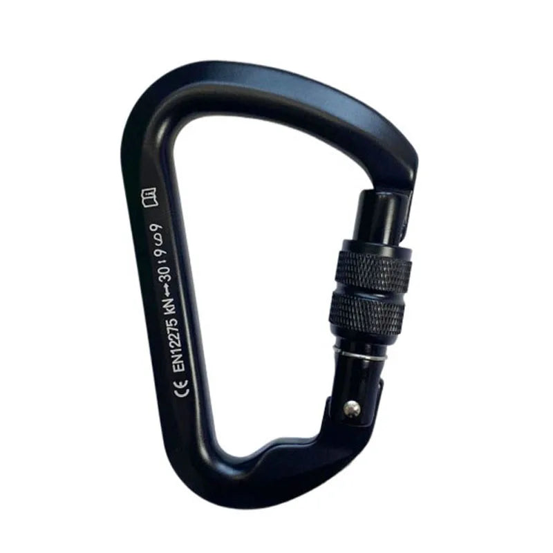 30kN High-Strength Aluminum Carabiner for Rock Climbing