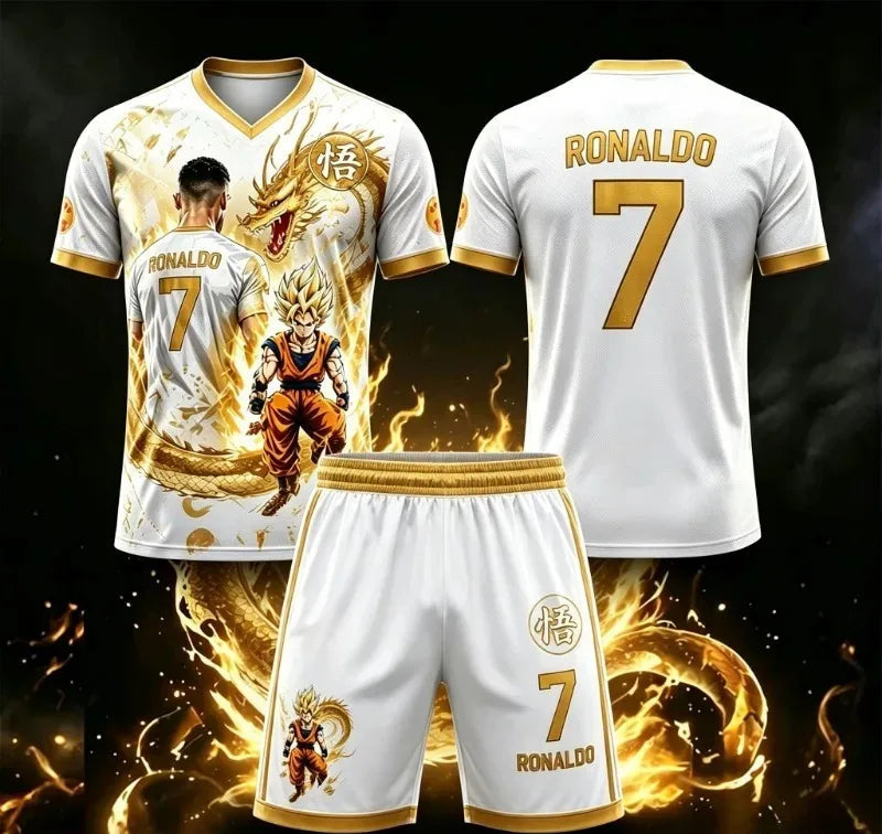 Children's Dragon Ball & Ronaldo Short & T-Shirt Summer Set