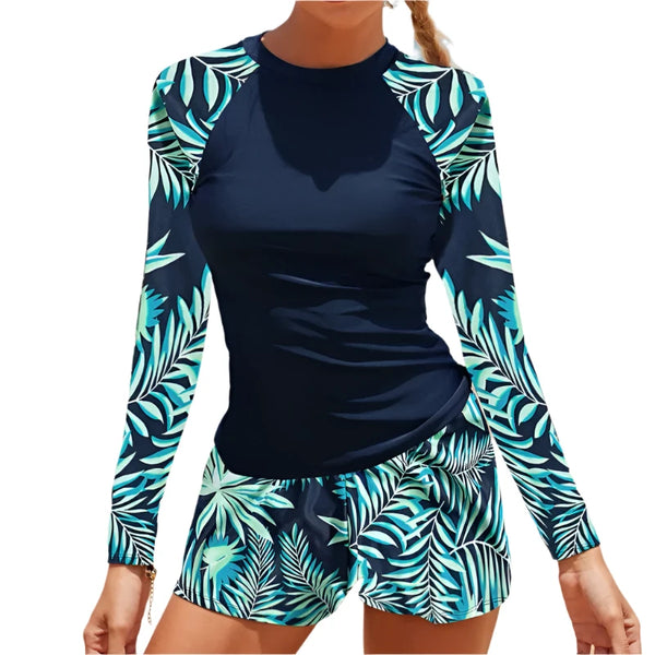 Women's Long-Sleeve Tankini Swimsuit