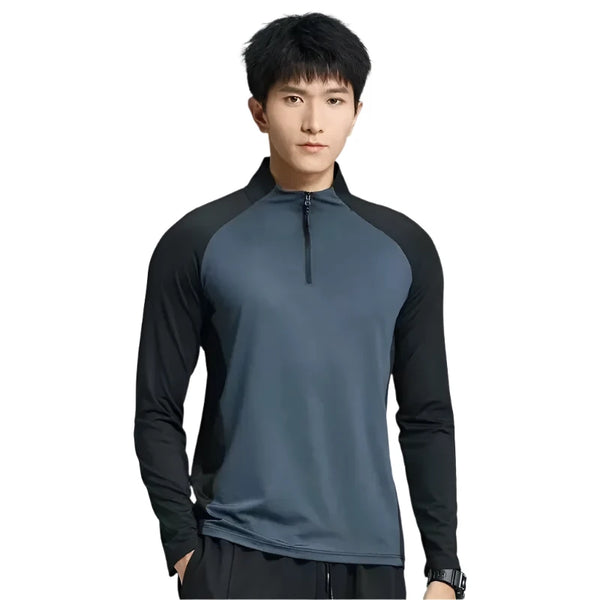 Men's Breathable Long-Sleeve Workout Gear
