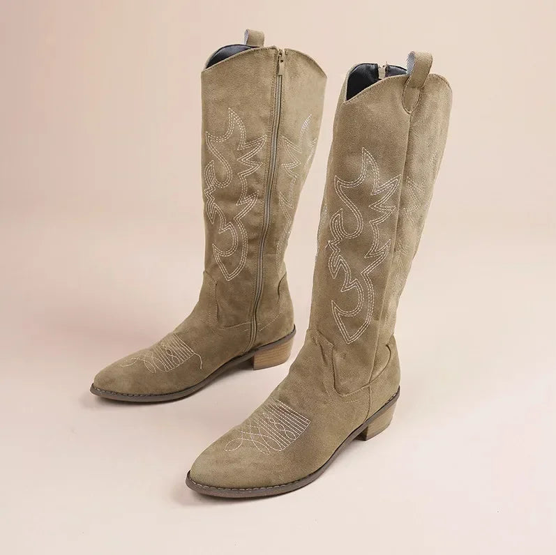 Step Out in Style: Women's High Knee Cowboy BootsWomen's Boots24 Hour Sport