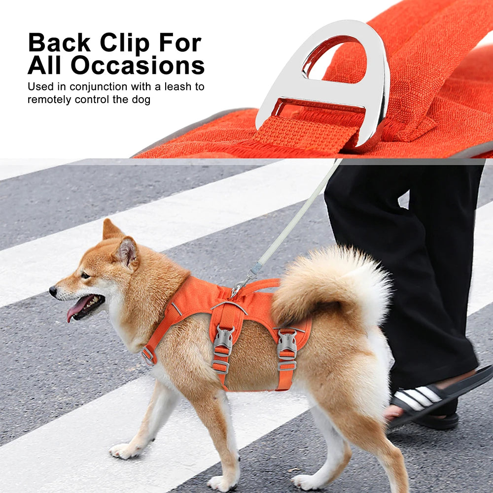 Reflective Escape-Proof Nylon Dog Harness Adjustable & Durable