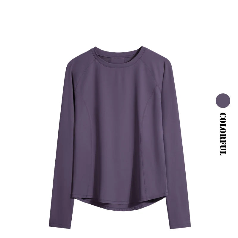 DRUR Fitness T-shirts Women Running Shirts Long Sleeve Quick Dry Breathable Sports Top Jogger Workout Pullover Top Sportswear 24 Hour Sport