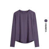 DRUR Fitness T-shirts Women Running Shirts Long Sleeve Quick Dry Breathable Sports Top Jogger Workout Pullover Top Sportswear 24 Hour Sport