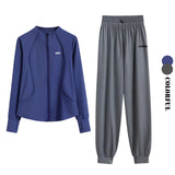 DRUR M-4XL Loose Fit Running Sets Women Quick Dry Sportswear Outfits 2 Piece Yoga Suit Gym Clothes Autumn Winter Tracksuit New 24 Hour Sport
