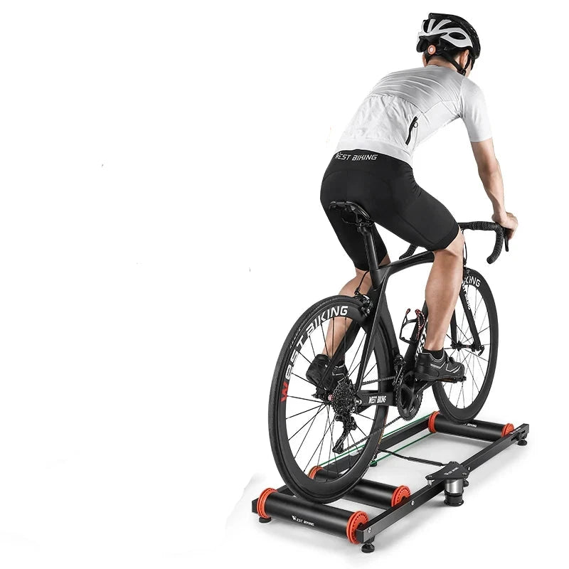 Train Like a Pro Indoors: Adjustable Bike Roller Trainer Platform
