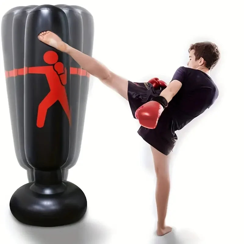 Improve Your Boxing Skills: 63" Inflatable Punch Bag