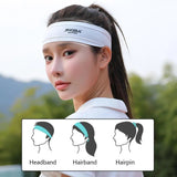 Comfortable & Breathable Elastic Ice Silk Sweatband Sports Headband Anti-slip Quick-drying Hairband Hair Tie For Sports Running 24 Hour Sport
