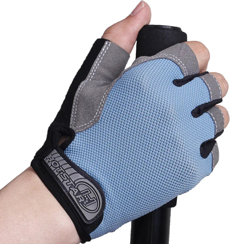 Gym Anti Slip Half Finger Gloves Breathable Dumbbells