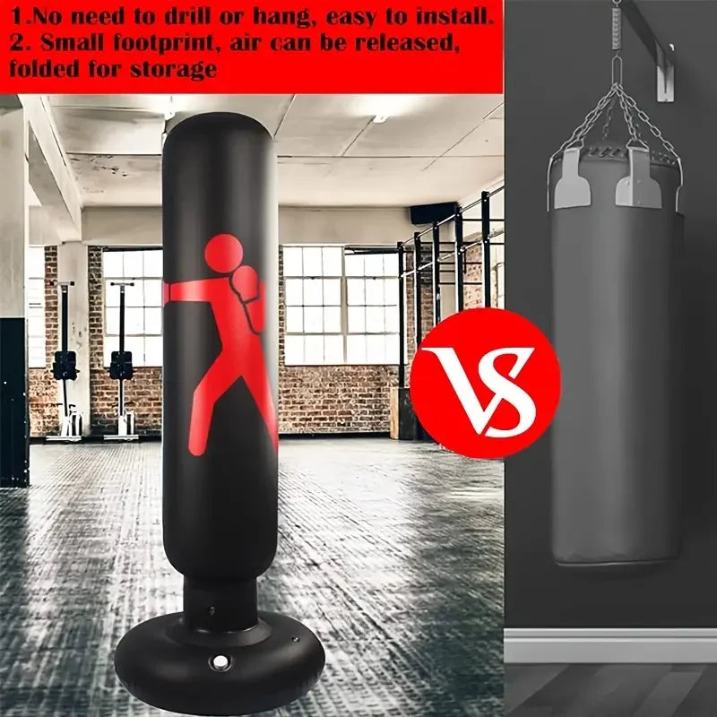 Improve Your Boxing Skills: 63" Inflatable Punch Bag