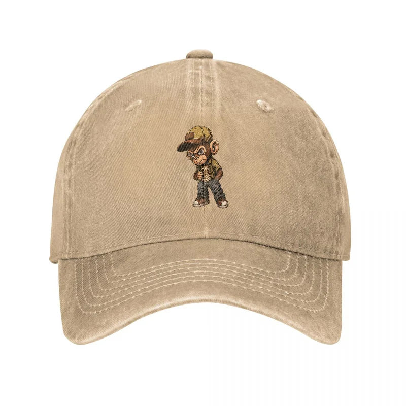 Cartoon Monkey Adjustable Baseball Cap
