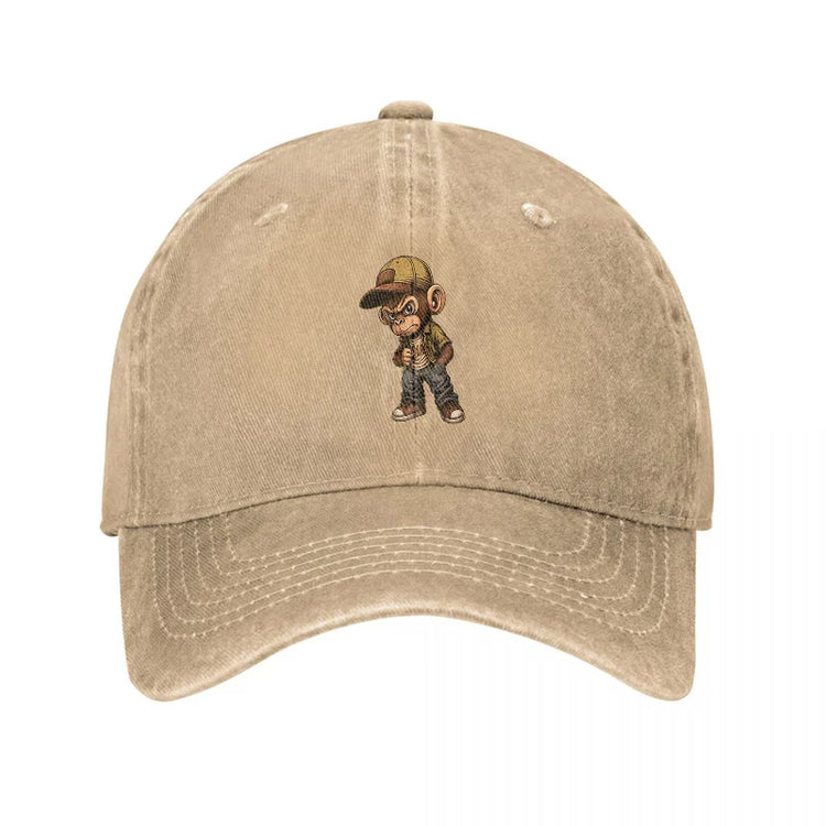 Cartoon Monkey Adjustable Baseball Cap