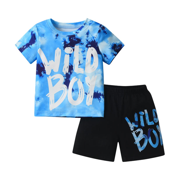 Toddler Boy Summer Clothes: Tie-Dye Shirt & Shorts Set