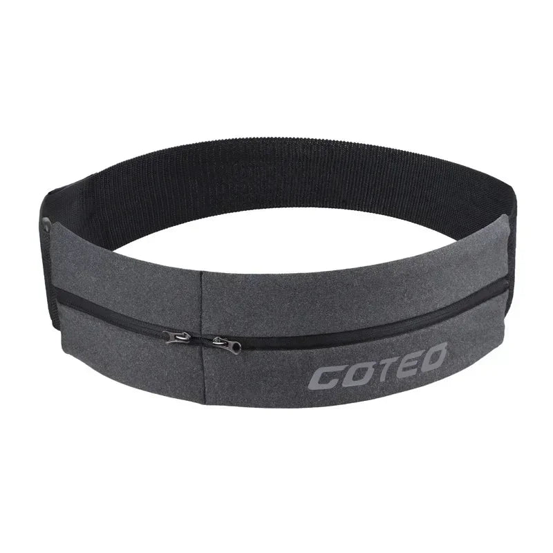 Reflective Running Belt Dual Pocket Waist Pack for Gym & Yoga