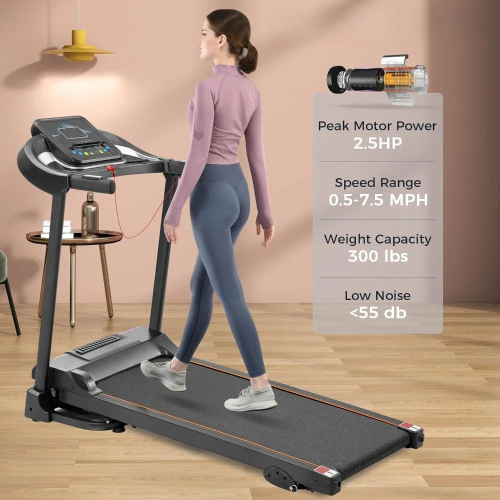 Compact Folding Treadmill with Incline