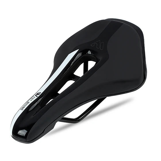 Bicycle Saddle with Central Cutout & Mounting Rails