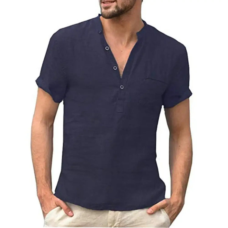 Men's Cotton Linen T-Shirt - Breathable Casual TeeMen's shirt24 Hour Sport