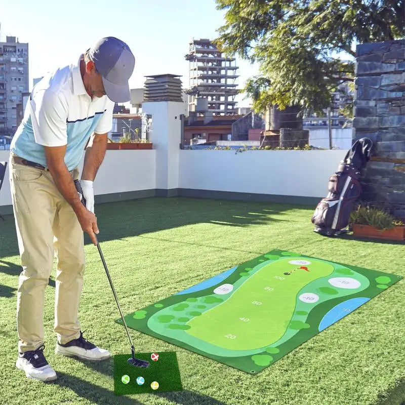 Perfect Your Swing: Golf Practice Mat Set for All Skill Levels