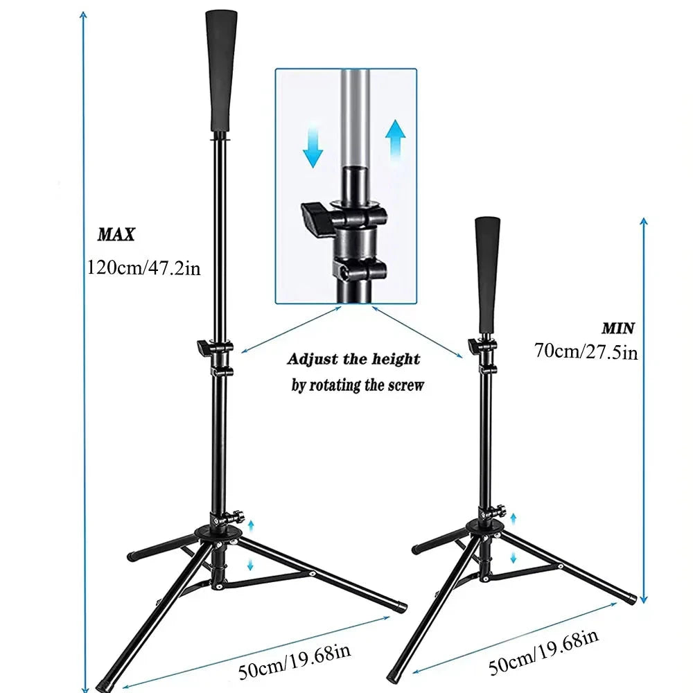 Portable Foldable Batting Tee: Ideal for Home and Field Practice