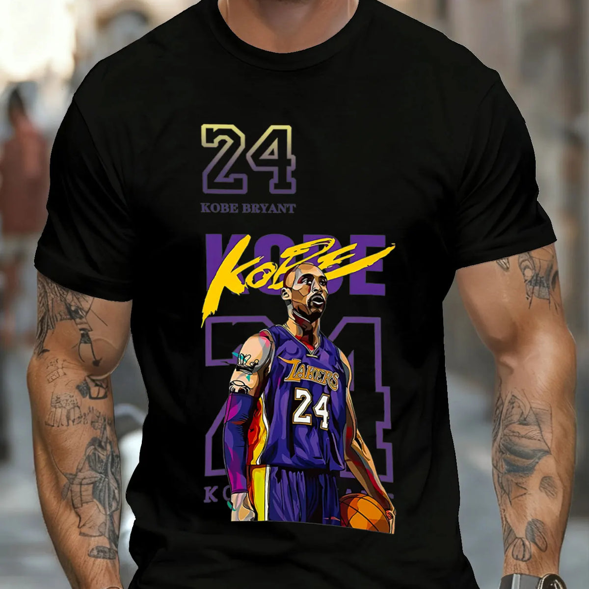Kobe Bean Bryant Oversized Heavyweight Vintage Crewneck T-Shirt