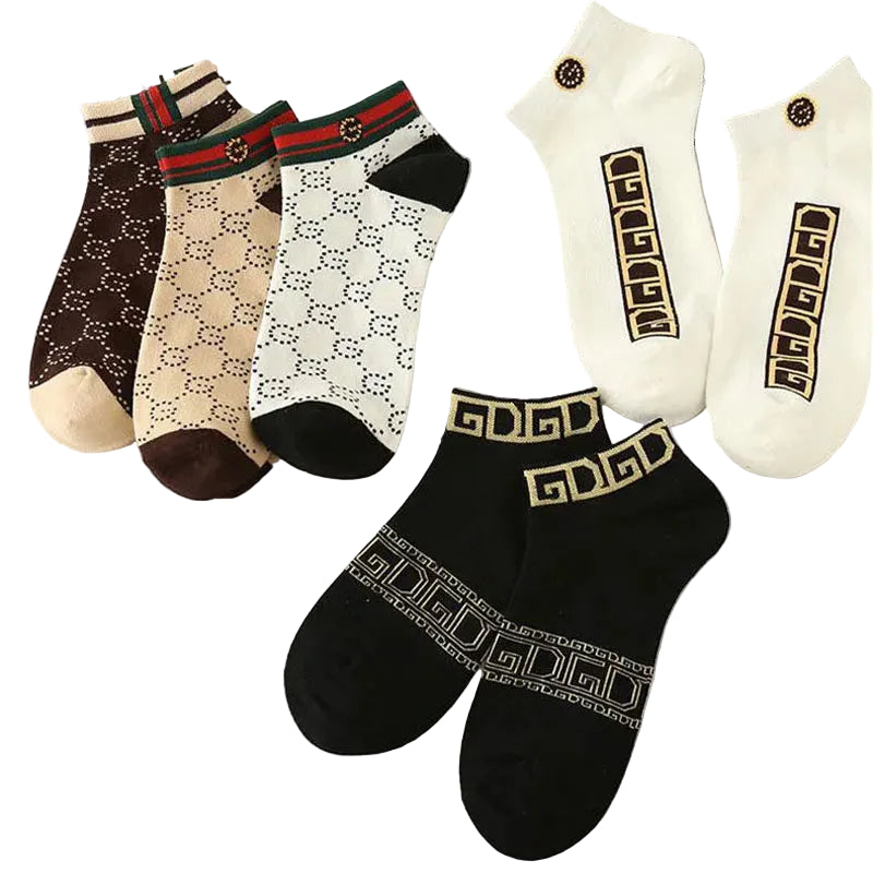 Luxury Geometric Ankle Socks for Winter