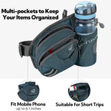 WATERFLY Fanny Pack Waist Bag For Women Men With Water Bottle Holder Hiking Belt Bum Bags For Running Walking DogWalking Travel