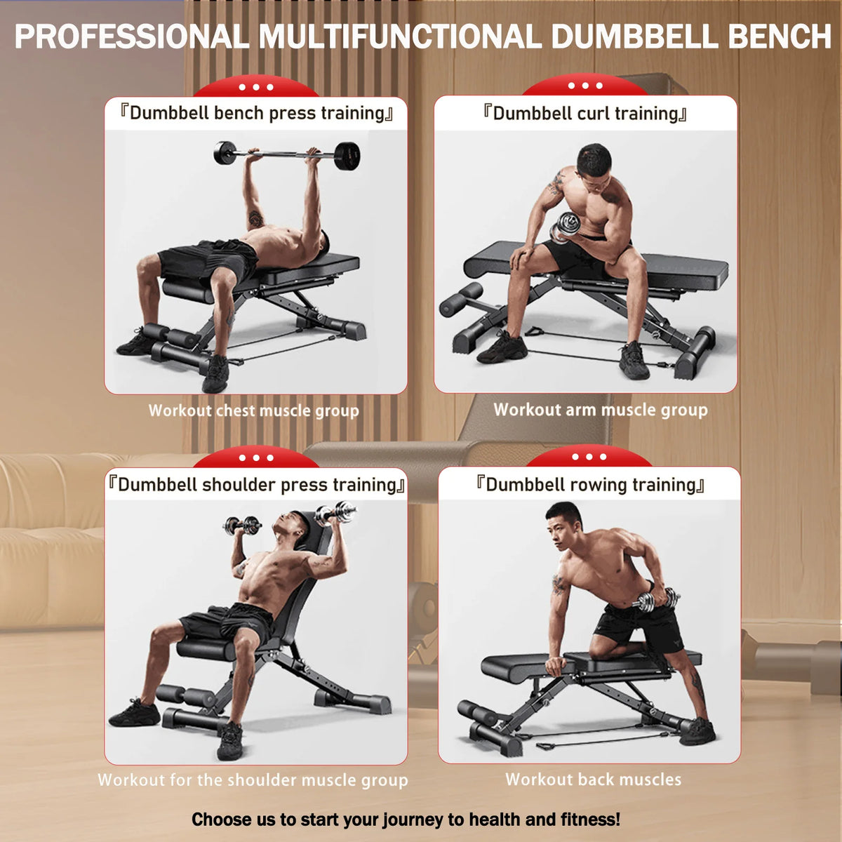 Adjustable Weight Bench Foldable Full Body Workout