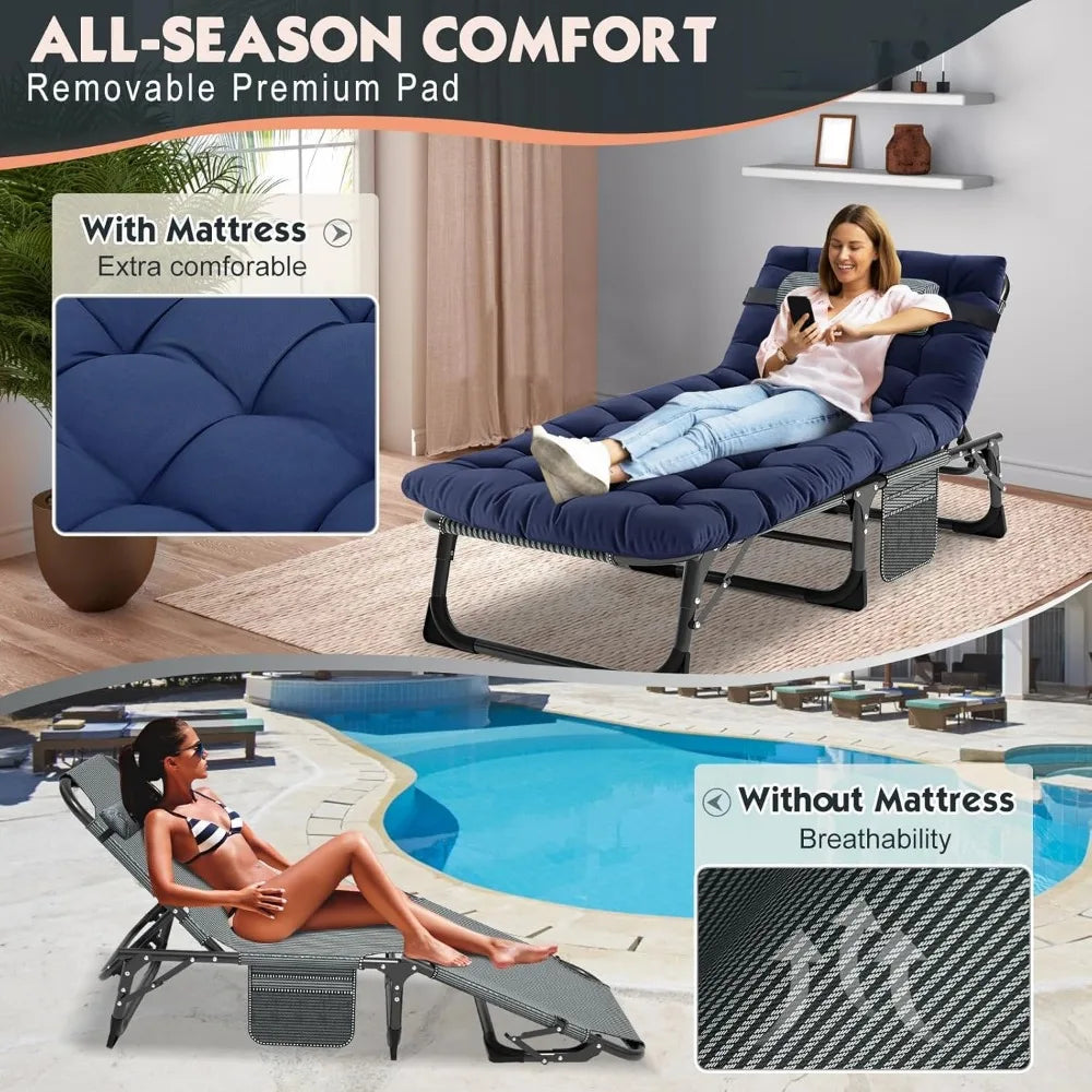 MOPHOTO Portable Folding Lounge Chair