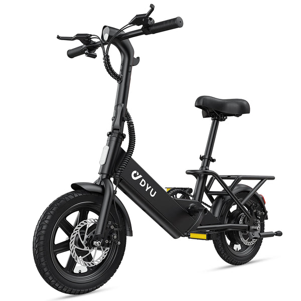 DYU C3 14" Folding Electric Bike | 500W Peak, 20mph City E-Bike