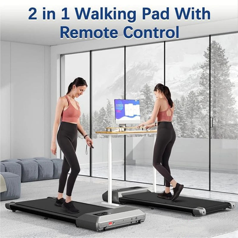 300lbs Home Treadmill: 2.5HP 2-in-1 Walking Pad & Running Machine