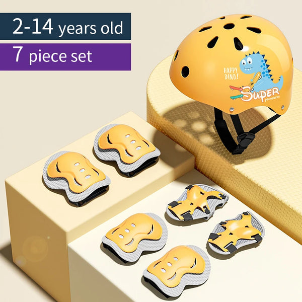 Kids' Protective Gear Set: Helmet & Pads for Ages 2-14