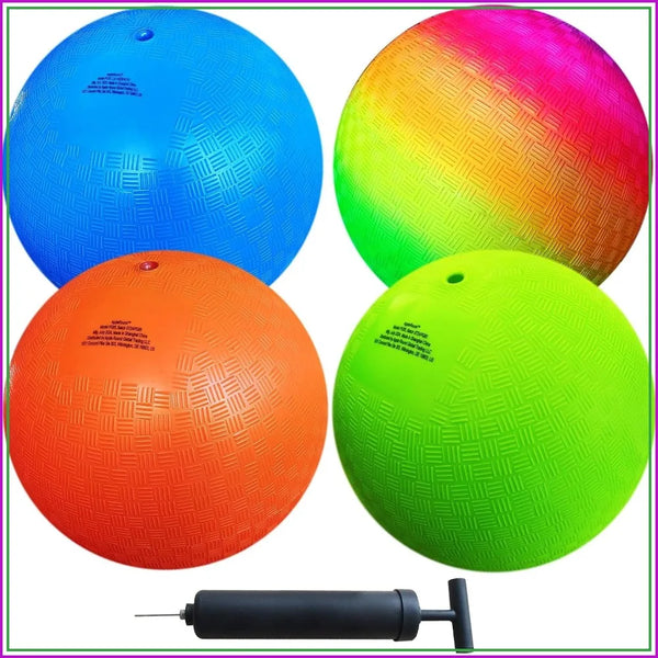 4-Pack Official Playground & Dodgeballs with Pump