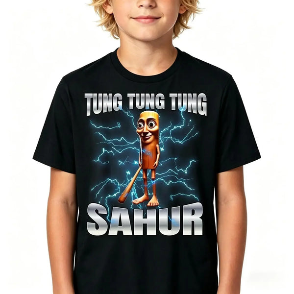 Tung Tung Tung Sahur Kids Winter T-Shirt – Fun Cotton Top