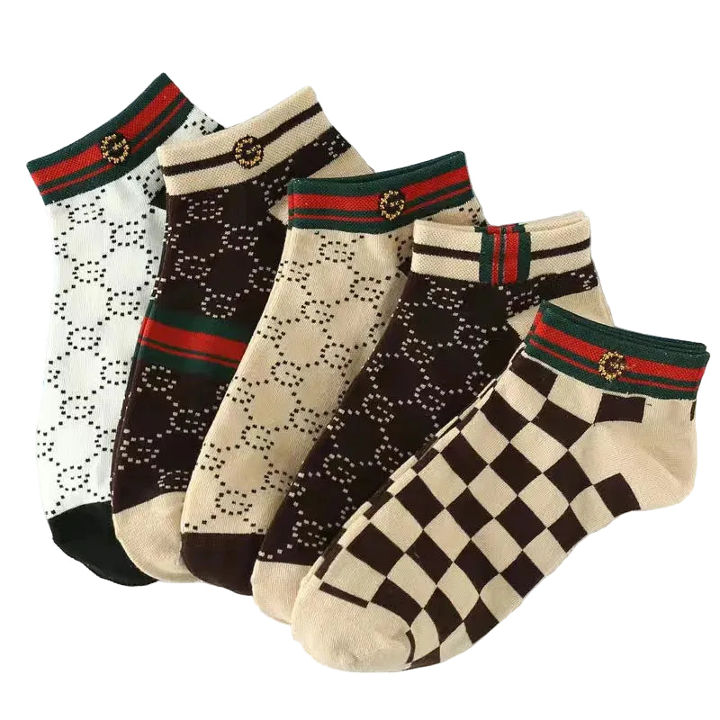 Luxury Geometric Ankle Socks for Winter