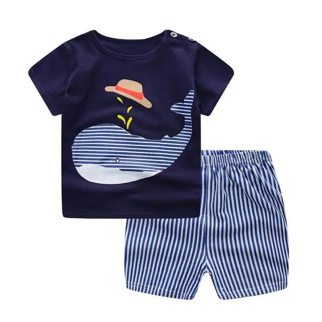 Toddler & Baby Boy Short Sleeve T-Shirt and Shorts Set
