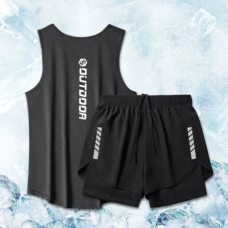 Men's Mesh Workout Set Perfect for Summer RunsMen's sportswear suit24 Hour Sport
