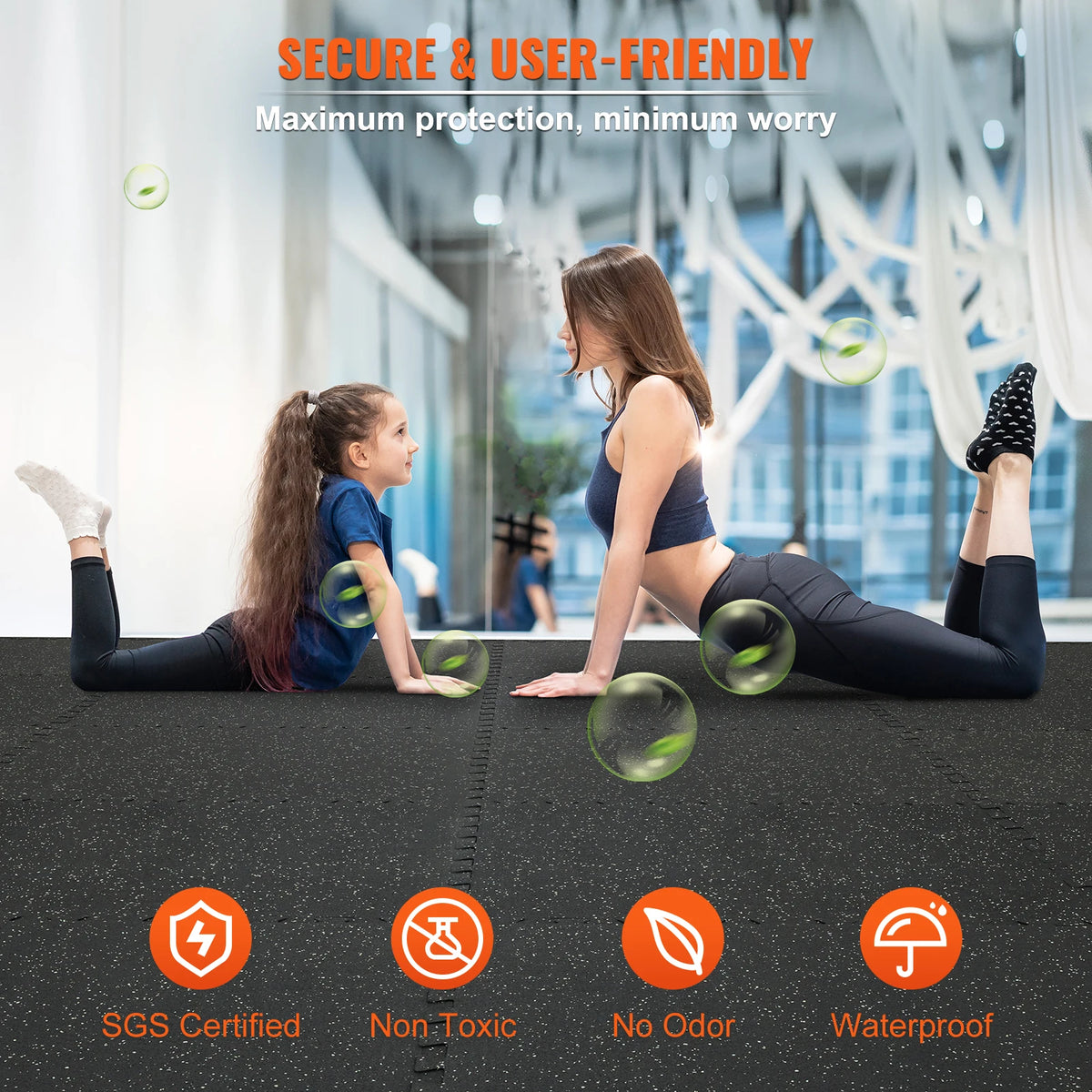 Rubber & Foam Gym Mats Interlocking & Waterproof