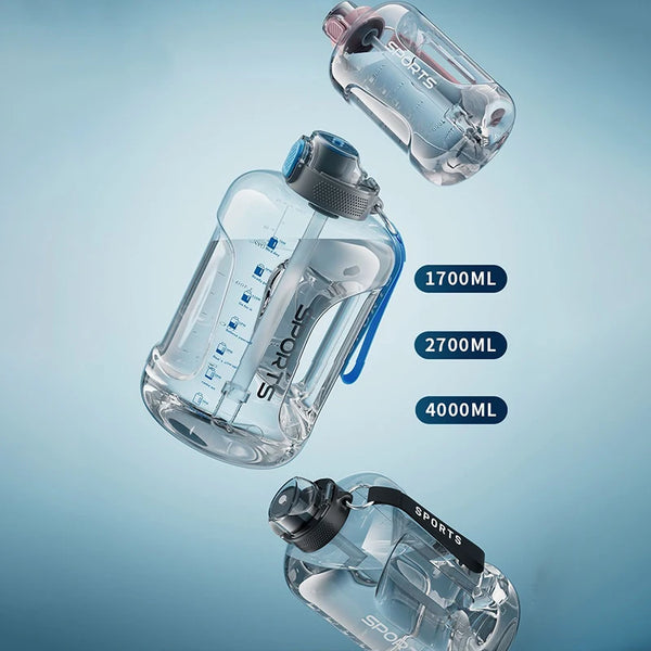 Large Capacity Sports Water Bottle with Straw