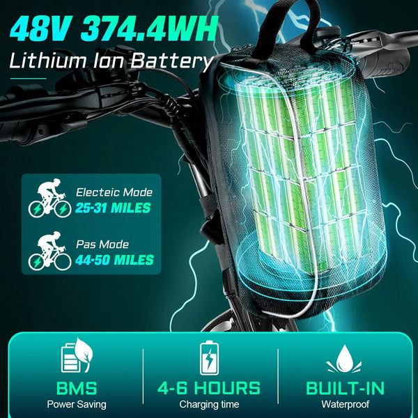 500W E-Bike: Removable Battery, Cruise Control