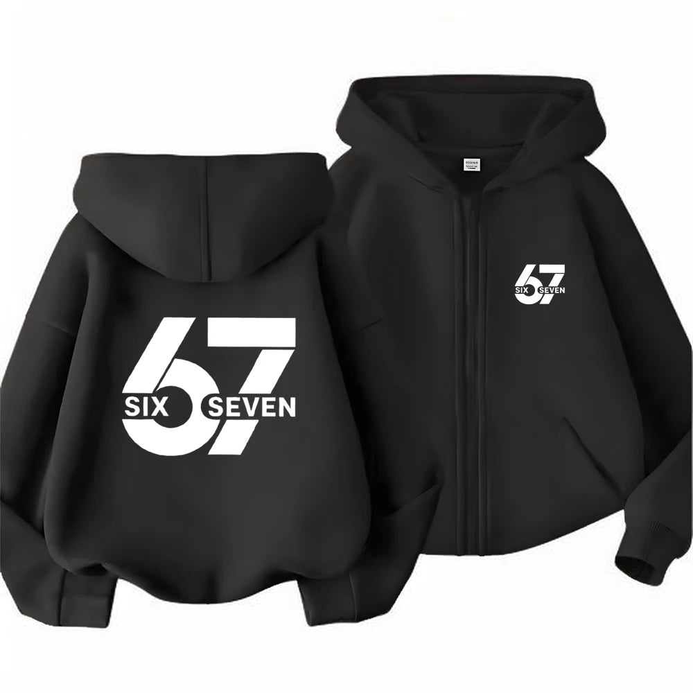 Children's Casual Zip-Up Hooded Sweater