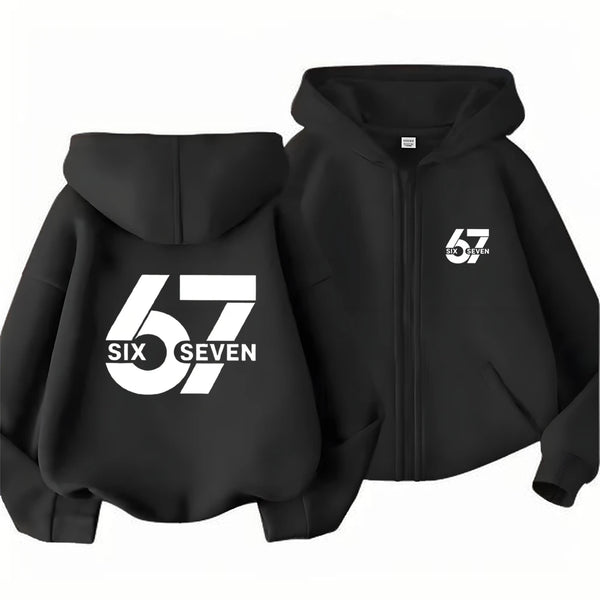 Children's Casual Zip-Up Hooded Sweater