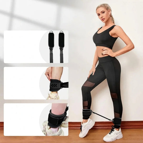 Anti-Slip Ankle Resistance Bands 5-Pack for Leg & Glute Gym