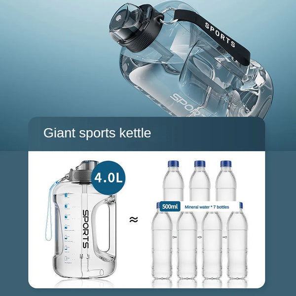 Large Capacity Sports Water Bottle with Straw