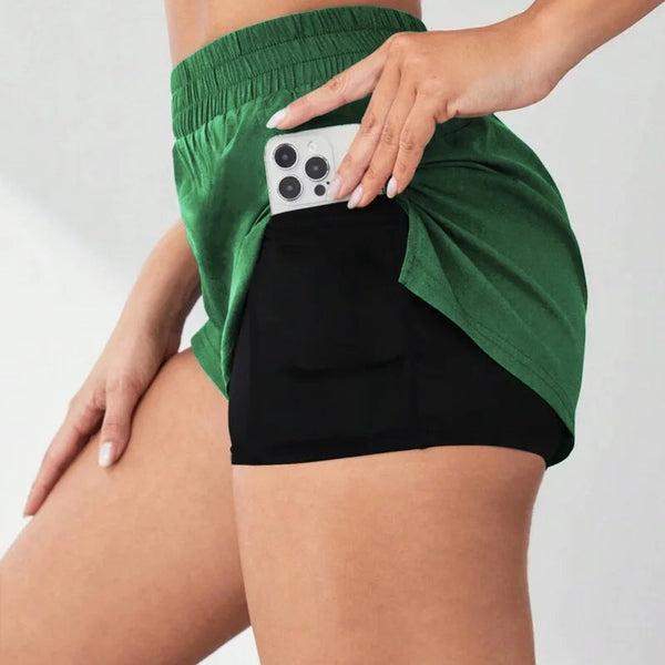 Quick-Dry 2-in-1 Running & Gym Shorts for Women