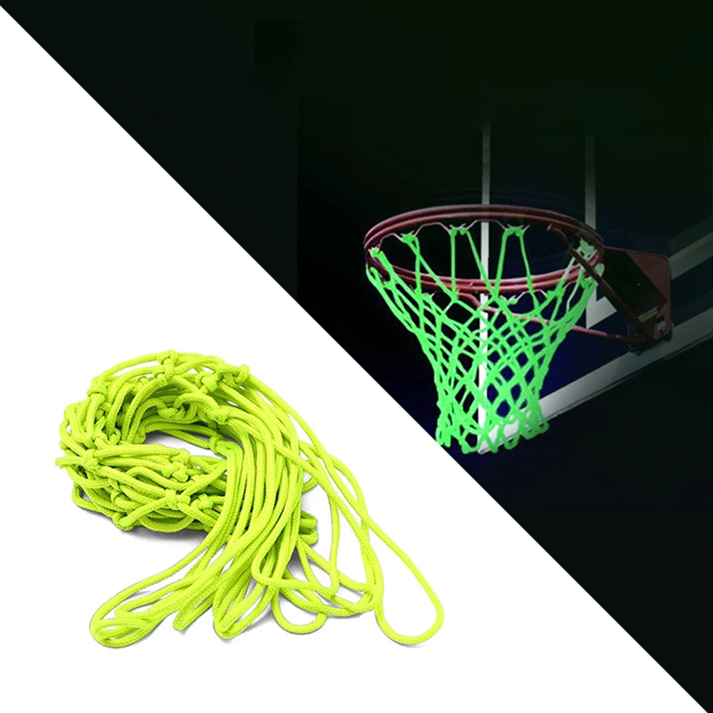 Glowing Basketball Net, Solar-Powered, 12 Loops, Standard Size