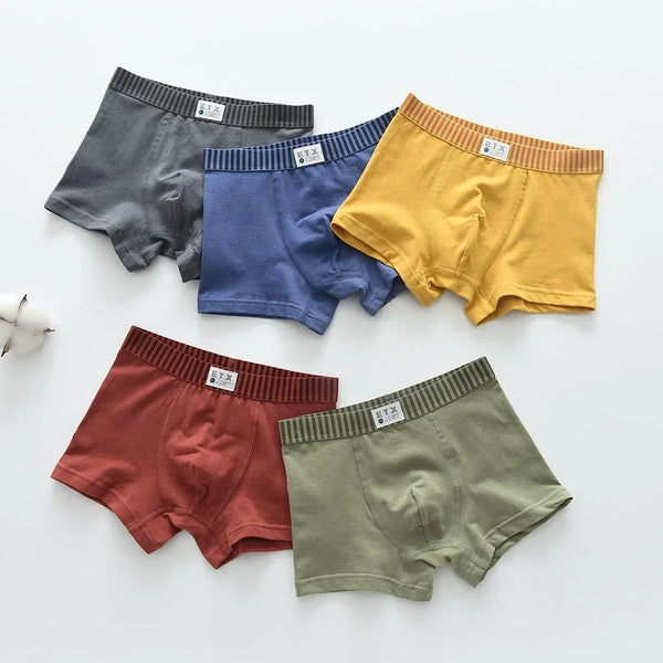 5-Pack Boys' Solid Cotton Comfortable Toddler & Teen Underwear