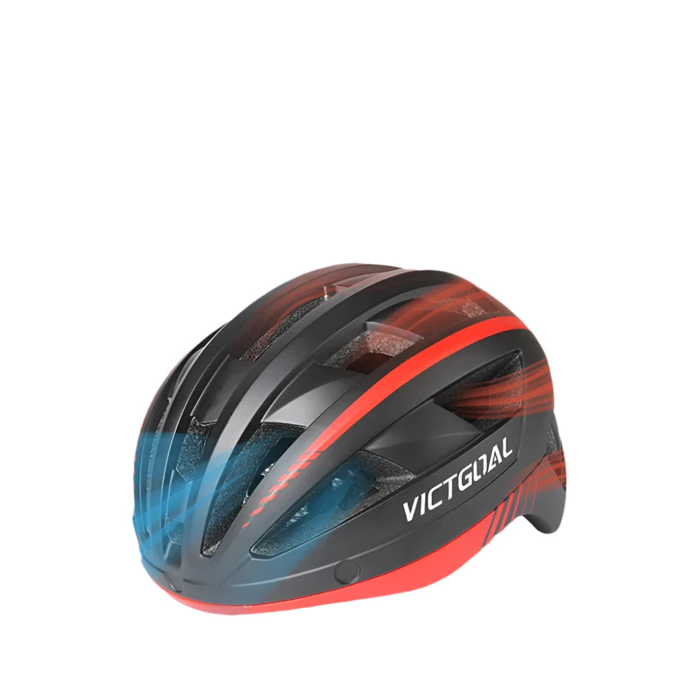 VICTGOAL Cycling Helmet with Visor, Goggles, and LED Light