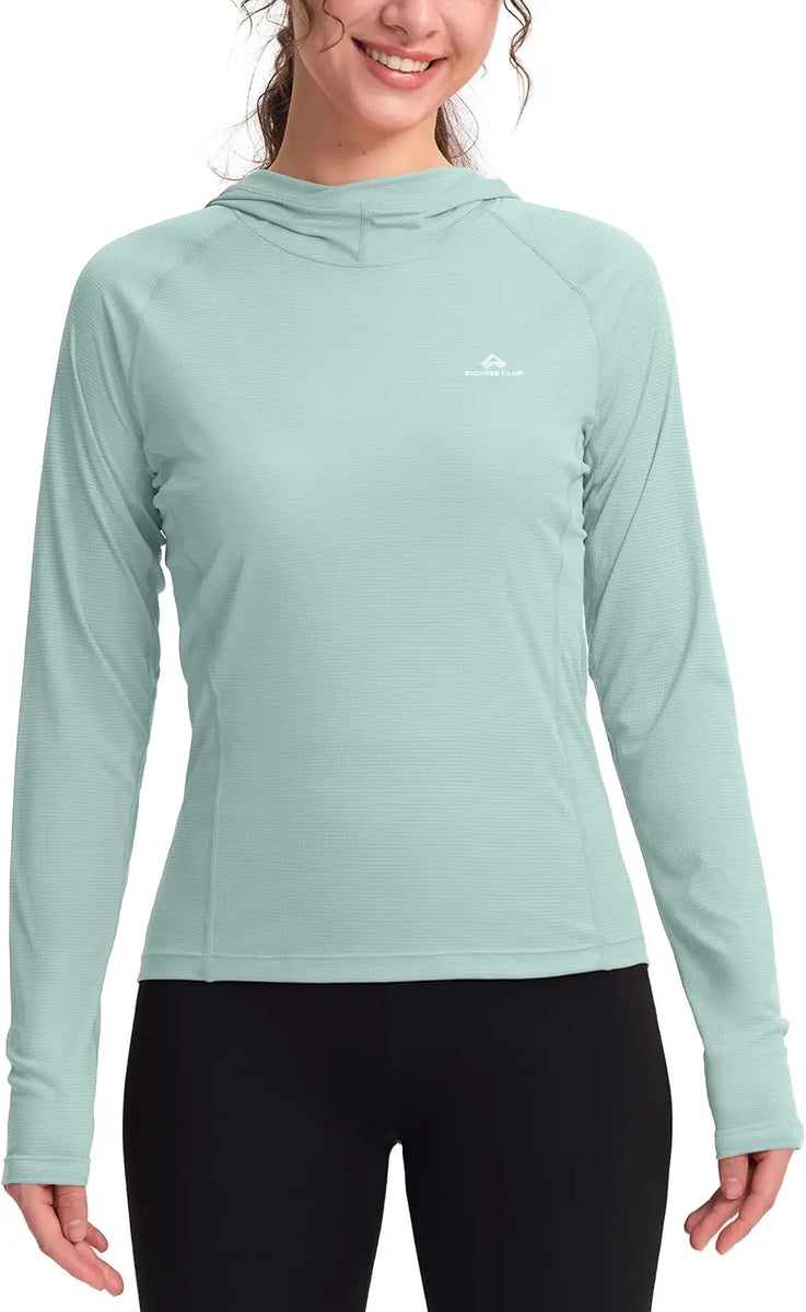 Women's Quick-Dry Sun Hoodie for Hiking, Fishing & Running