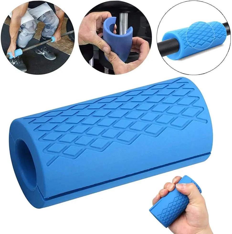 Thick Bar Grips for Dumbbells & Barbells Non-Slip Silicon